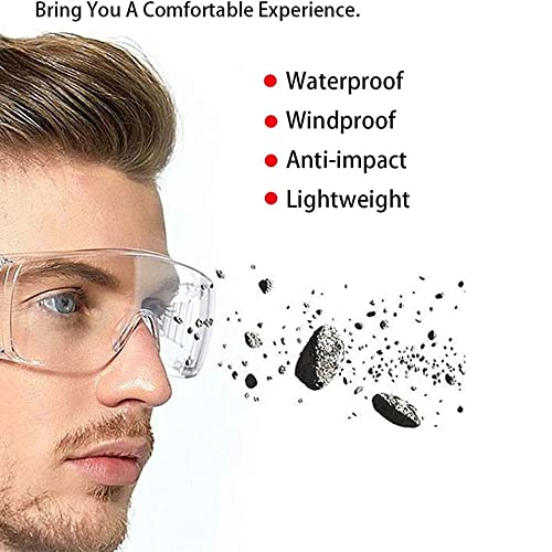 Vast SAFETY GOGGLES SAFETY GLASSES FOR BIKING, RIDING, FOR MEN, WOMEN, BOYS, GIRLS Welding, Laboratory, Blowtorch, Wood-working, Power Tool Safety Goggle (SAFETY GOGGLES NO.2) (CLEAR- PACK OF 2) - Image 3
