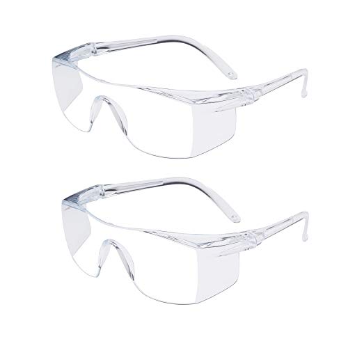 Vast SAFETY GOGGLES SAFETY GLASSES FOR BIKING, RIDING, FOR MEN, WOMEN, BOYS, GIRLS Welding, Laboratory, Blowtorch, Wood-working, Power Tool Safety Goggle (SAFETY GOGGLES NO.2) (CLEAR- PACK OF 2) - Image 2