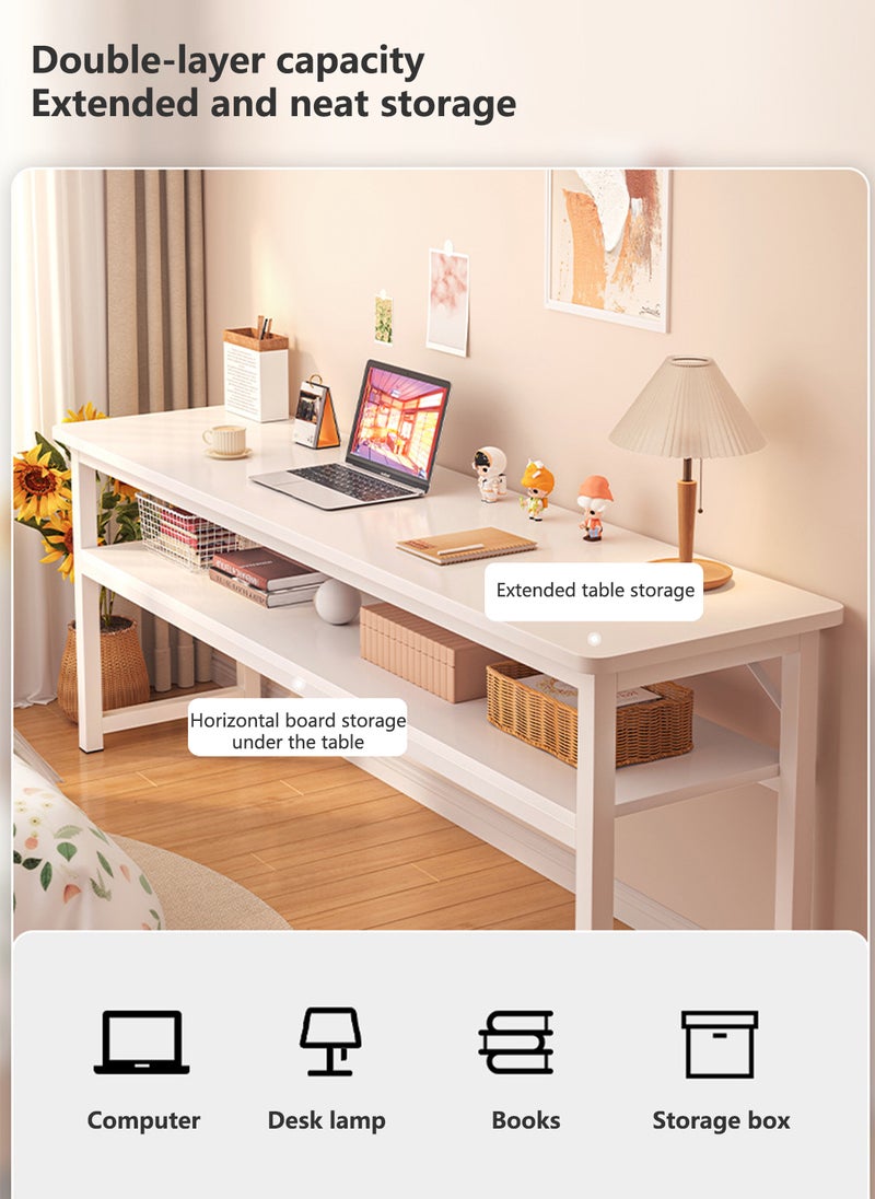 Sharpdo Multifunctional Household Wall-Mounted Desk, Dressing Table, Computer Table, Suitable for Bedroom/Living Room/Entrance 120*40*74CM - Image 3