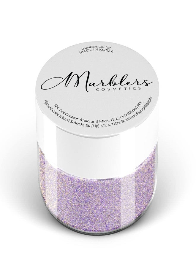 MARBLERS Chunky Mica Powder [Wisteria Pearl] 0.11oz (3g) | Highly Pigmented | Non-Toxic, Vegan, Cruelty-Free | Lip Gloss, Eyeshadow, Body Butter, Nail Polish, Nail Art | Party, Body, Face Makeup - Image 1