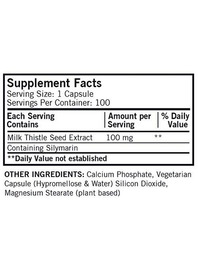 Kirkman Milk Thistle 100 mg - Hypoallergenic | 100 Vegetarian Capsules - Image 3