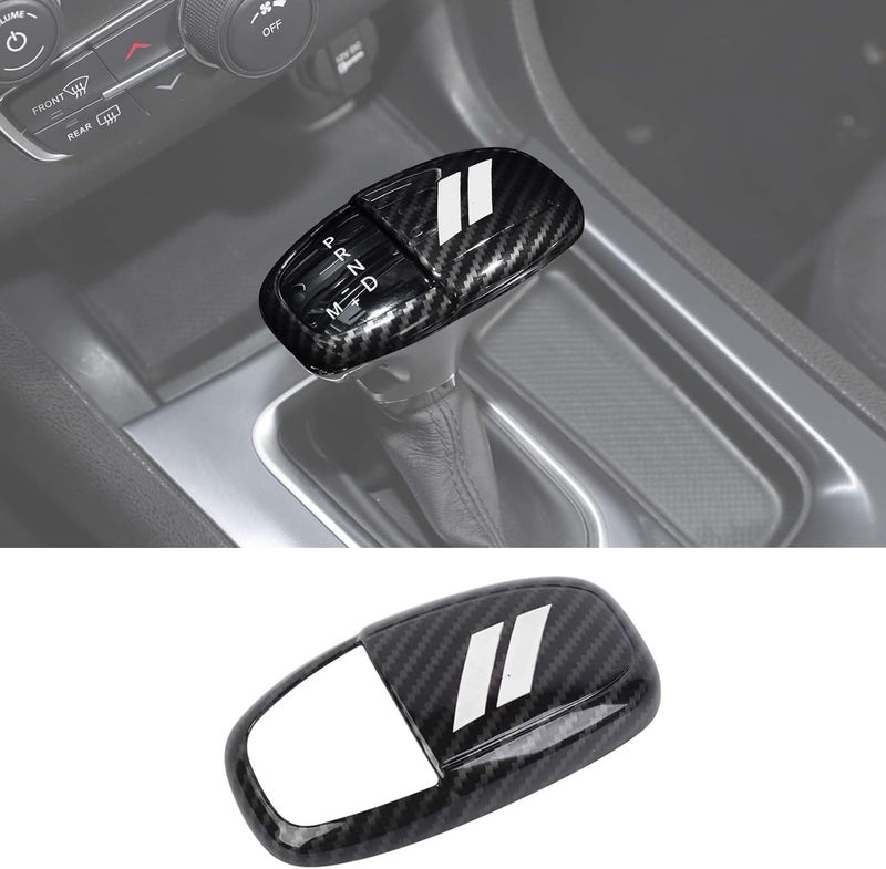 Carbon Fiber Style Gear Shift Knob Cover Trim Fit for Dodge Challenger Charger 2015-2024+ / Durango 2018-2023 Interior Accessories - Image 1