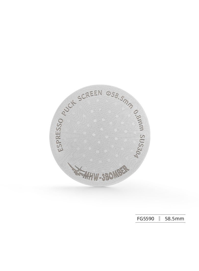 ام اتش دابيلو - ثري بومبار فلتر قهوة إسبريسو بوك 58.5 مم بطبقة مزدوجة معدنية قابلة لإعادة الاستخدام لسلة فلتر القهوة