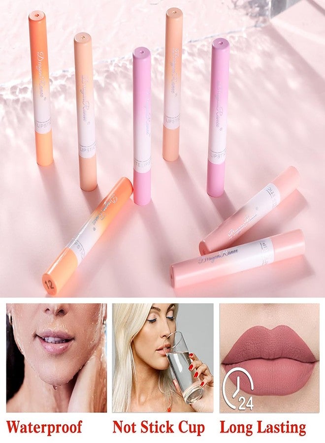 FYEBOO 4 Colors Tube Lipstick Set, Mate Velvet Lipstick Moisturizer & Smooth, Red Lip Stain Long Lasting 24 Hours Waterproof Lip Tinet (Set B) - Image 4