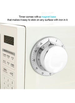 Y&D Manual Timer, 60 Minute Professional Mechanical Kitchen Timer With Magnetic Base, Countdown Cooking Baking Timing Tool, Loud Alarm Sound And Easy To Stick On Any Surface(Silver)  - Image 3