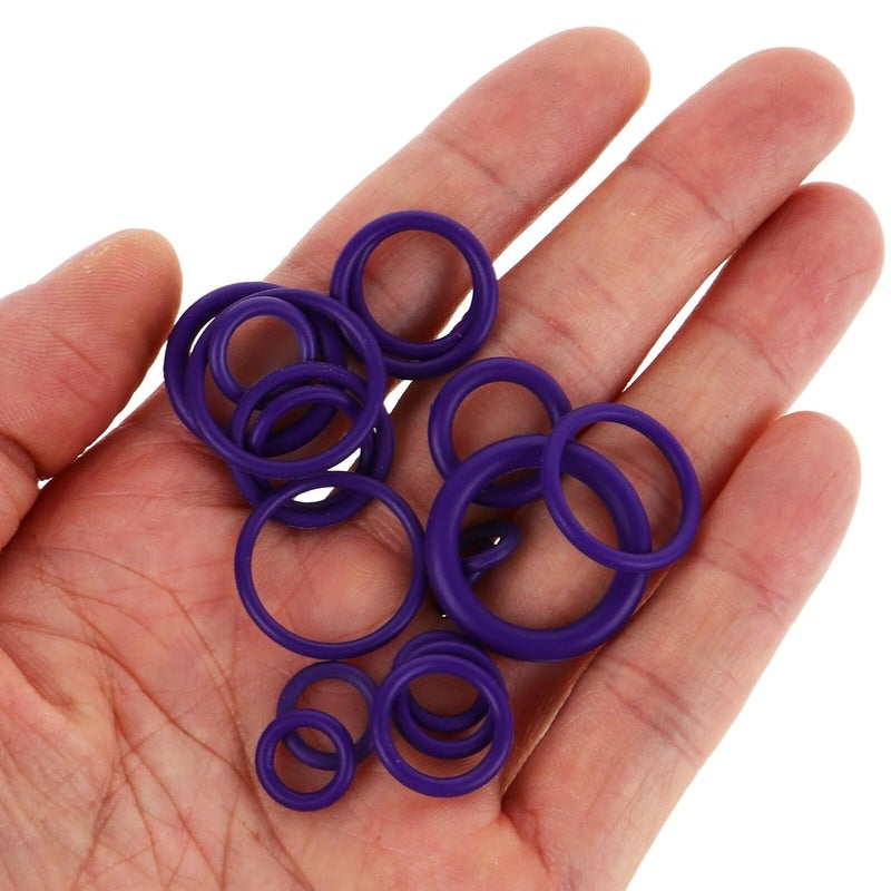طقم حلقات O-Rings للسيارات من Garneck مكون من 270 قطعة، حشوات مانعة للتسرب من المطاط الأرجواني لإصلاح وصيانة ضاغط مكيف الهواء في السيارة - Image 4