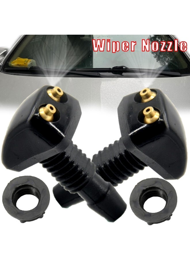 Generic 2PCS Automobile General Front Windshield Water Nozzle Washer Wiper Nozzle Jet Sprayer Sprinkler  - Image 1
