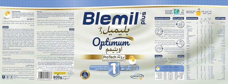 Blemil Plus 1 Optimum ProTech Most Advanced Nutritional Formula for Infant From 0-6 Months - Image 2