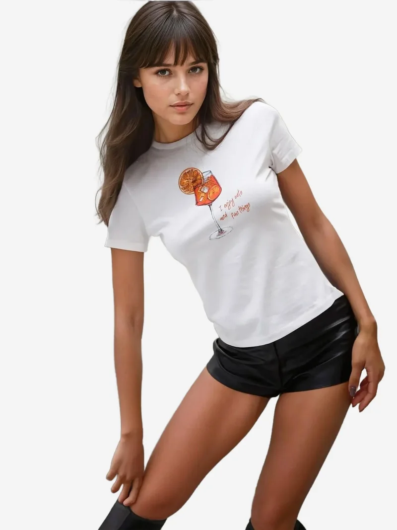 HICCUP Crew Neck Printed Baby Tee