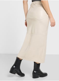ONLY High Waist Pu Skirt  - Image 2