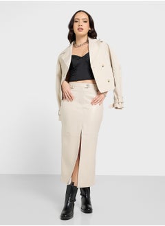 ONLY High Waist Pu Skirt  - Image 4