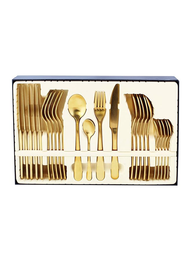 Home - JI Da Cutlery Set, 24 Piece set, 410 Stainless Steel, 4mm, Matt Gold- CS-24-MG - Image 1