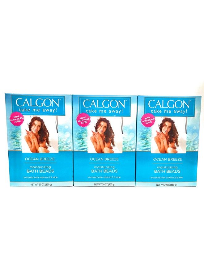 Calgon Ultra Moisturizing Bath Beads 30 Oz (Ocean Breeze Pack of 3) - Image 2