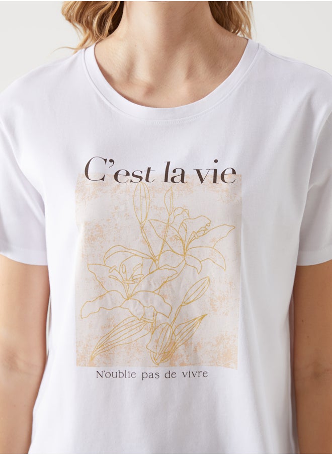 LC WAIKIKI - Crew Neck Printed Women's T-shirt - Image 1