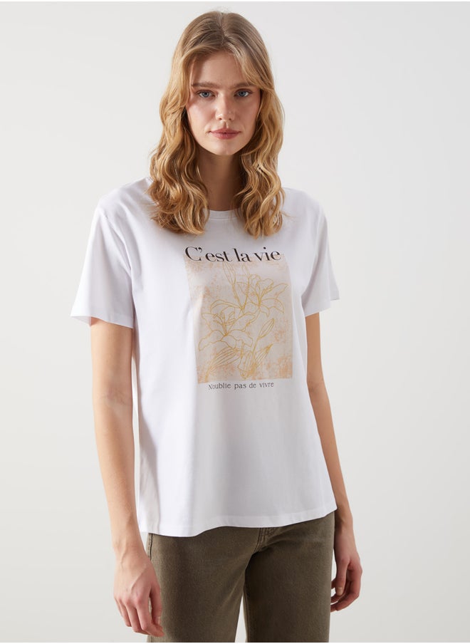 LC WAIKIKI - Crew Neck Printed Women's T-shirt - Image 1