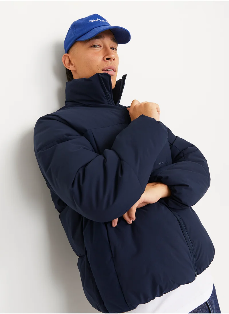 جاك اند جونز Zip Through Puffer Jacket