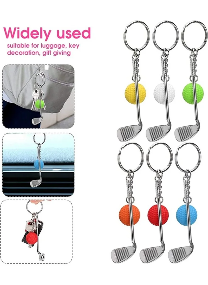 5 دي ام ® Stylish Keychain Pendant Bag Ornament with Realistic Golf Design Golf Keychain