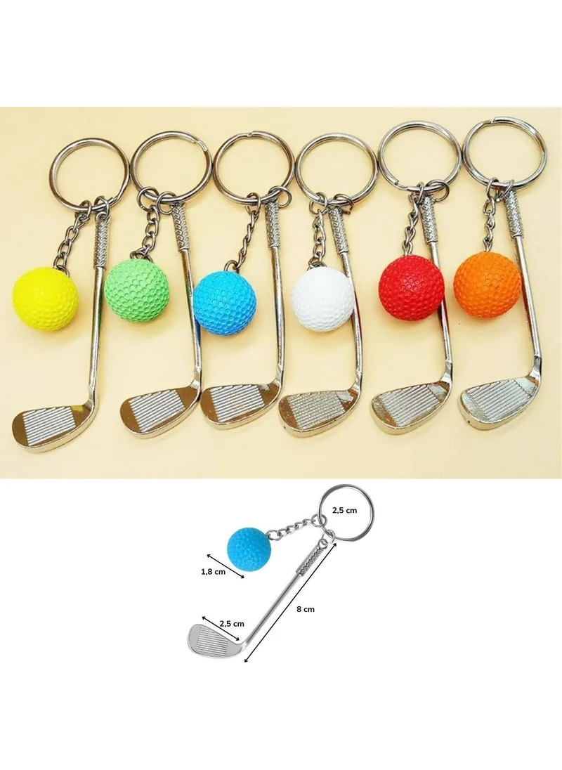 5 دي ام ® Stylish Keychain Pendant Bag Ornament with Realistic Golf Design Golf Keychain
