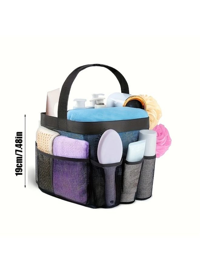 Double Handle Mesh Shower Storage Bag Multipurpose Organizer for Travel Camping Beach - Image 2