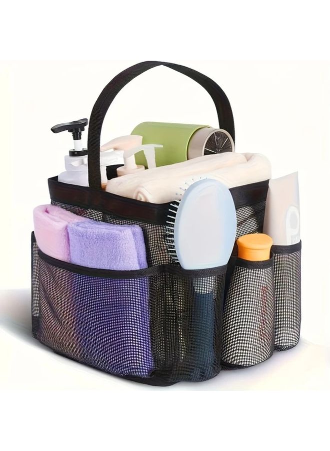 Double Handle Mesh Shower Storage Bag Multipurpose Organizer for Travel Camping Beach - Image 3