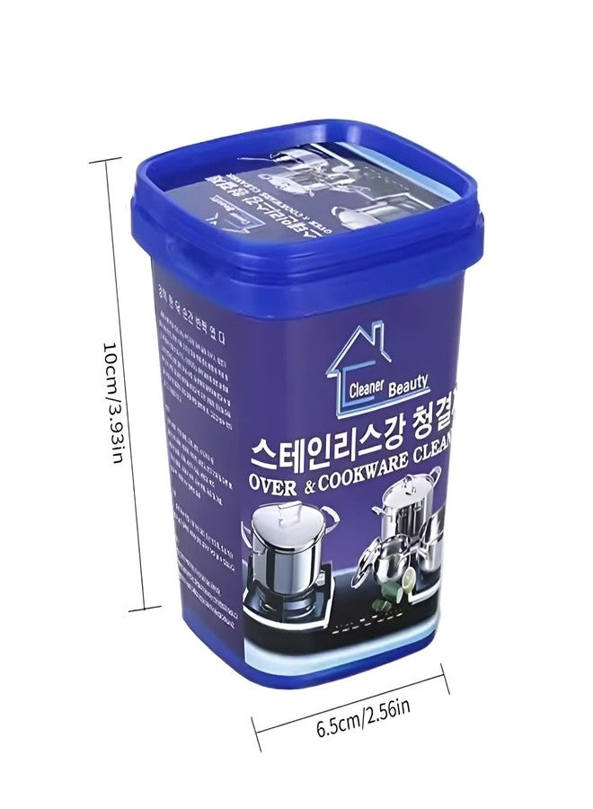 Akshify Cookware Cleaner Powder 500gm Heavy Duty Stainless Steel Cleaning Paste for Pots, Pans, Kadai & Utensils, Oven Cleaner, Burnt Stain Cleaner, Rust & Dirt Removal Kitchen Cleaning Powder - Image 2