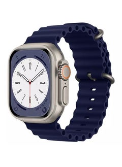Ocean Silicon Rubber Watch Band Strap for Apple Watch Ultra 49mm/45mm/44mm/42mm Ocean Dark Blue
