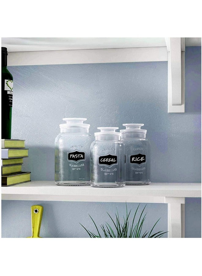 Ash & Roh® - Clear Glass Jar And Container With Air Tight Lid Storage of Spices and Dry Fruit (1500 ML COOKIE JAR, 4) - Image 4