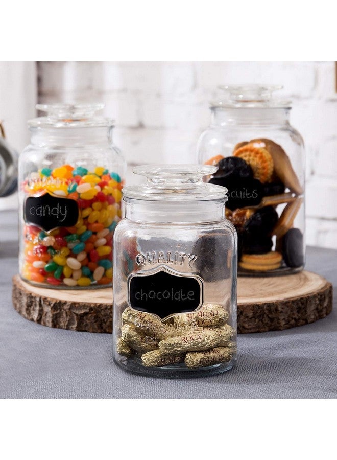 Ash & Roh® - Clear Glass Jar And Container With Air Tight Lid Storage of Spices and Dry Fruit (1500 ML COOKIE JAR, 4) - Image 2