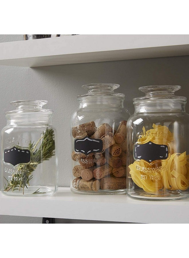 Ash & Roh® - Clear Glass Jar And Container With Air Tight Lid Storage of Spices and Dry Fruit (1500 ML COOKIE JAR, 4) - Image 3