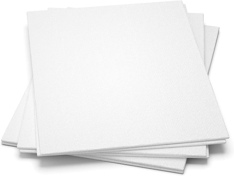 GOTIDEAL Canvases for Painting, 12x16 inch of 6 Pack, Professional Primed White Blank Flat Canvas Panels- 100% Cotton Artist Canvas Boards for Acrylics Painting, Oil Watercolor Tempera - Image 2