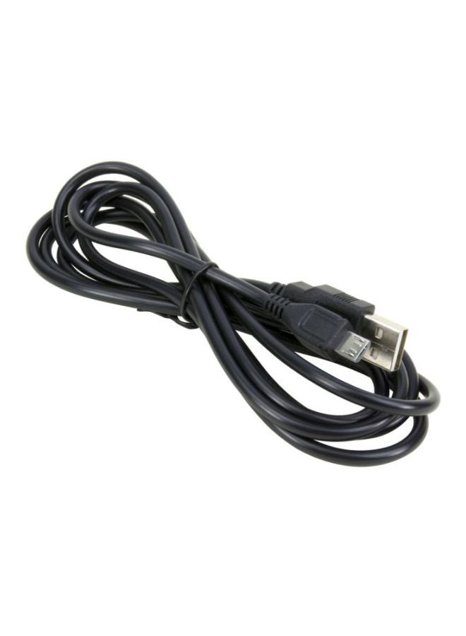 باور أيه كابل بمنفذ USB 2.0  للشحن ومزامنة البيانات لجهاز بلايستيشن 4 أسود - Image 2