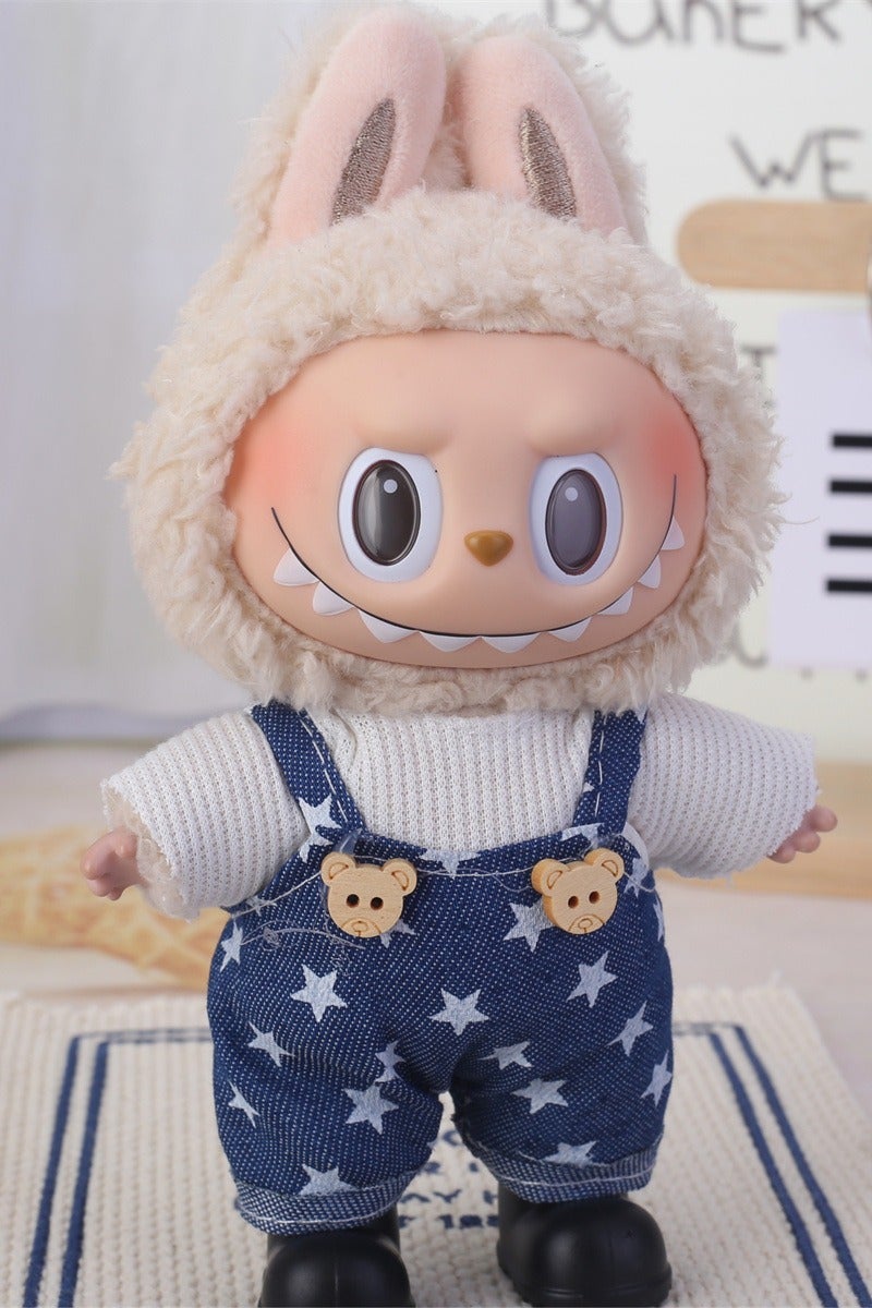 لابوبو ملابس دمى لابوبو، ملابس لابوبو، ملابس دمى كروشيه مصنوعة يدويًا، لدمى مقاس 6.7 بوصة، ملابس لابوبو عالية الجودة مع إكسسوارات، ملابس أنيقة لدمى لابوبو (ملابس أطفال فقط، باستثناء النظارات والأحذية والحقائب)