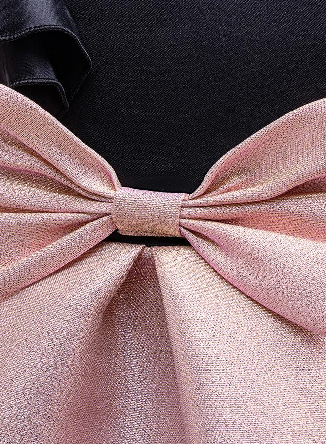 Take Two Girls Ruffled One Sleeve Dress With Bow Detail - Image 5