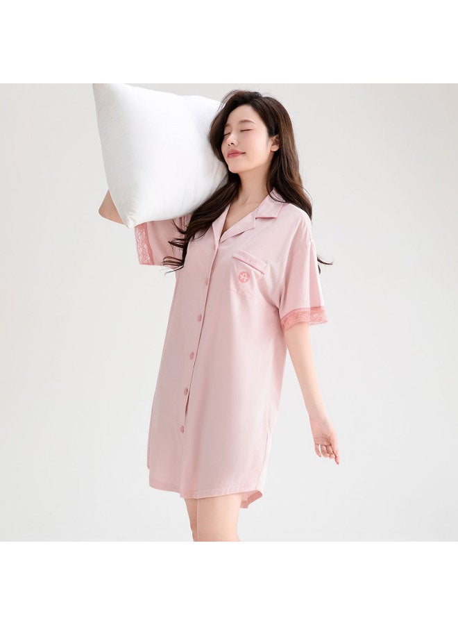 Fenton women's Homewear Sleep Dress Shirt Summer Thin Dress For Outfit - Image 4