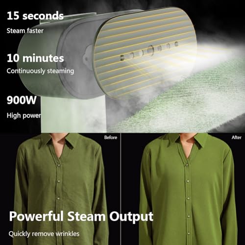 nexdoo G6 2-in-1 Portable Steamer for Clothes and Iron for Clothes, Just 0.7lbs Lightly, 10 Minutes of Continuous Steam, 900W Light Steamer for travel and home (pink) - Image 3