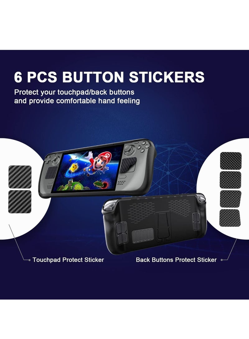 Steam Deck Protective Case with Kickstand TPU Protective Cover Case for Steam Deck with Stand Button Protect Stickers Accessories Compatible with Steam Deck - Image 5