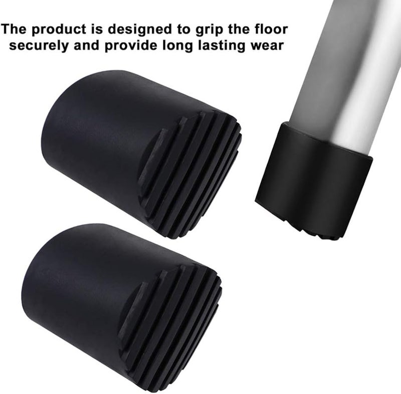 4Pcs Black Rubber Non Slip Ladder Feet Mats Cushion Pads Leg Covers for Step Ladder - Image 4