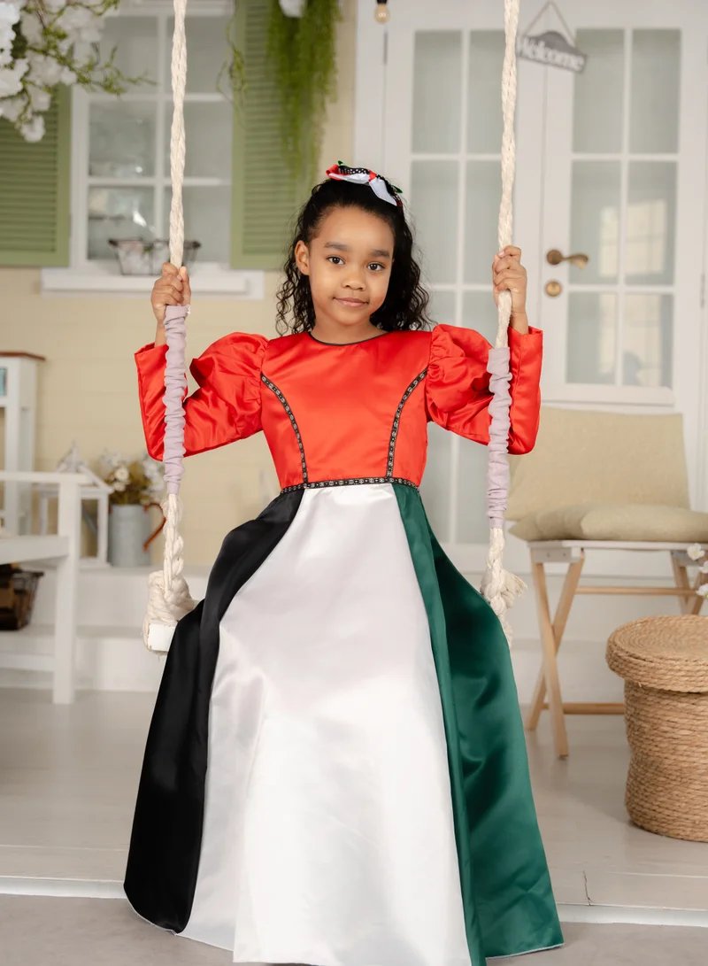 D'Daniela Color Block Maxi Dress