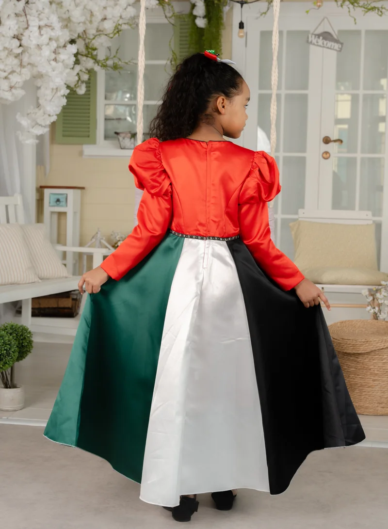 D'Daniela Color Block Maxi Dress
