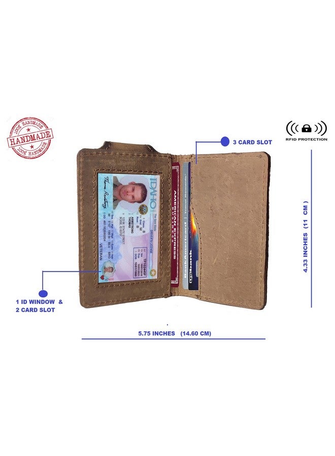 ESS Money Clip For Men - Rfid Blocking- Real Vegetable Tan Leather - Front Pocket Money Holder Wallet For Men Slim Minimalist- Teak -Best Cool Gifts For Dad - Image 3