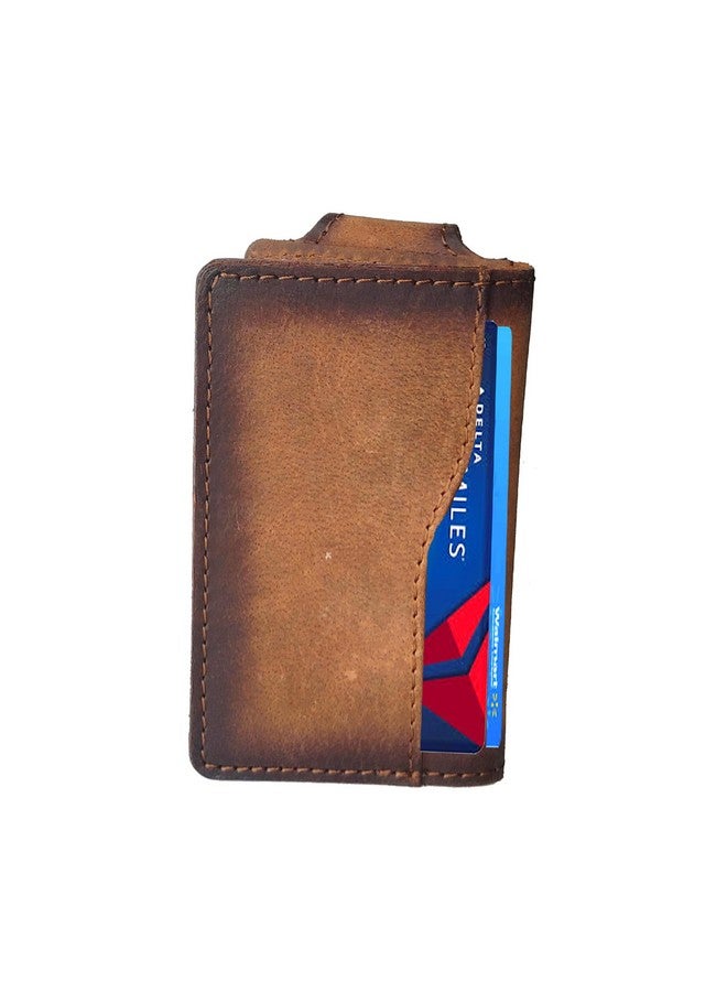 ESS Money Clip For Men - Rfid Blocking- Real Vegetable Tan Leather - Front Pocket Money Holder Wallet For Men Slim Minimalist- Teak -Best Cool Gifts For Dad - Image 4