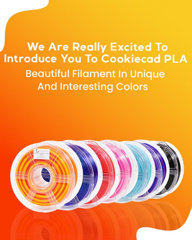 Cookiecad PLA Filament 1.75mm 1kg Rainbow Multicolor 3D Printer Filament - Sunrise PLA - Image 2