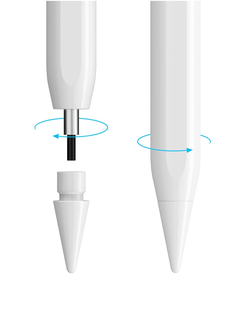 TinyMoose - 5 - Piece Nibs replacement made only for Tinymoose Pencil Pro Plus Stylus Pen for Smooth Writing and Long Lasting Use - White - Image 1