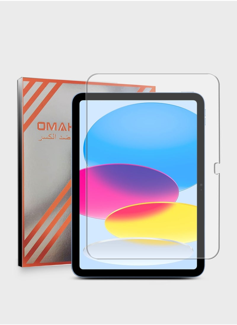 OMAKER - HD Tempered Glass Screen Protector For Apple iPad 10 2022 10th Generation 10.9 Inch - Anti Reflection Anti Bubbles 9H Hardness 0.33 mm Rounded Edges Easy Installation - Image 1