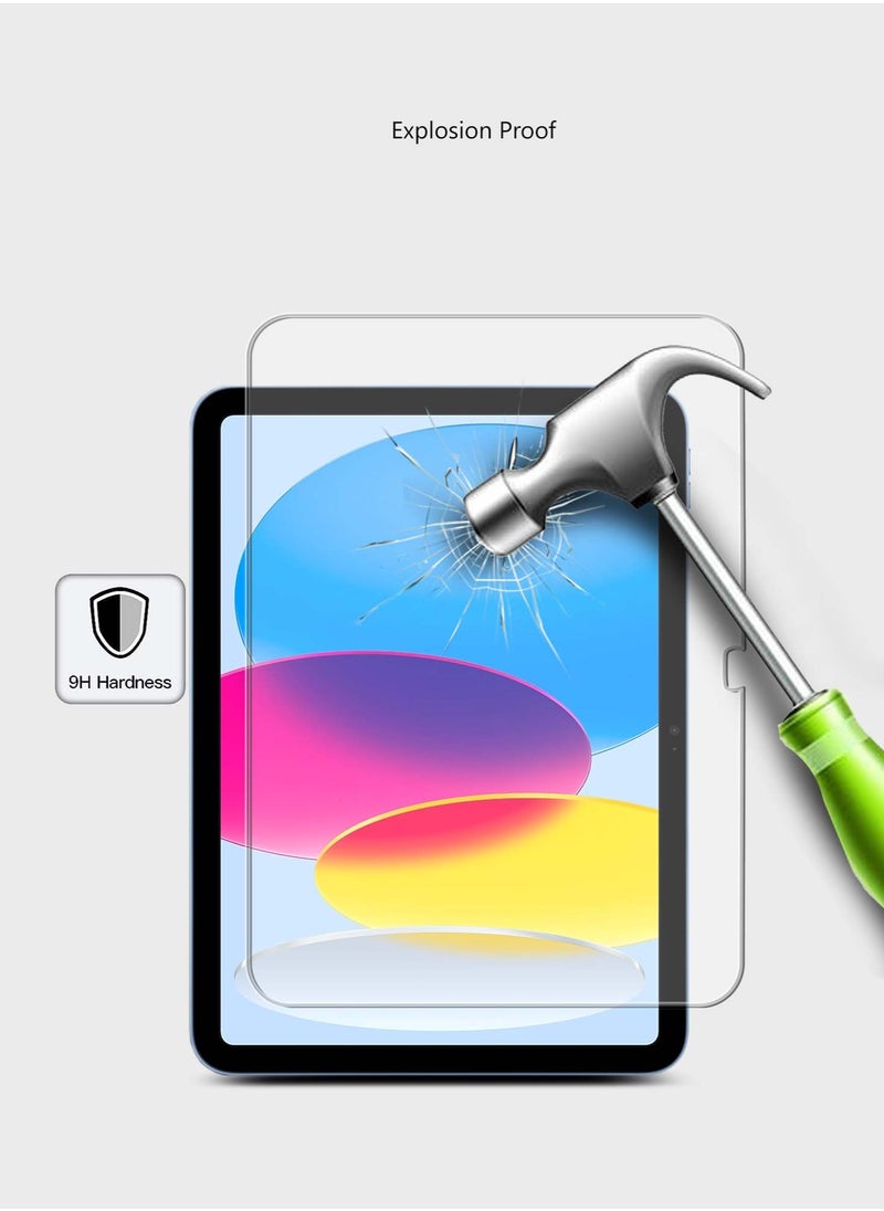 OMAKER - HD Tempered Glass Screen Protector For Apple iPad 10 2022 10th Generation 10.9 Inch - Anti Reflection Anti Bubbles 9H Hardness 0.33 mm Rounded Edges Easy Installation - Image 1