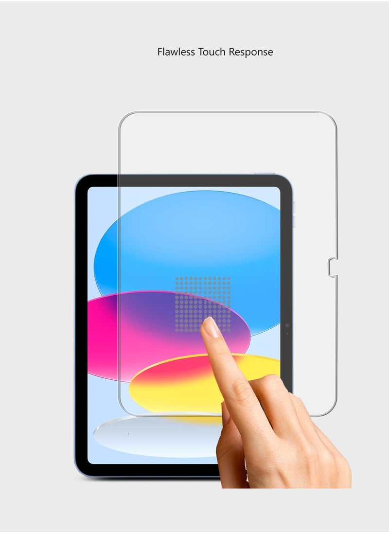 OMAKER - HD Tempered Glass Screen Protector For Apple iPad 10 2022 10th Generation 10.9 Inch - Anti Reflection Anti Bubbles 9H Hardness 0.33 mm Rounded Edges Easy Installation - Image 1