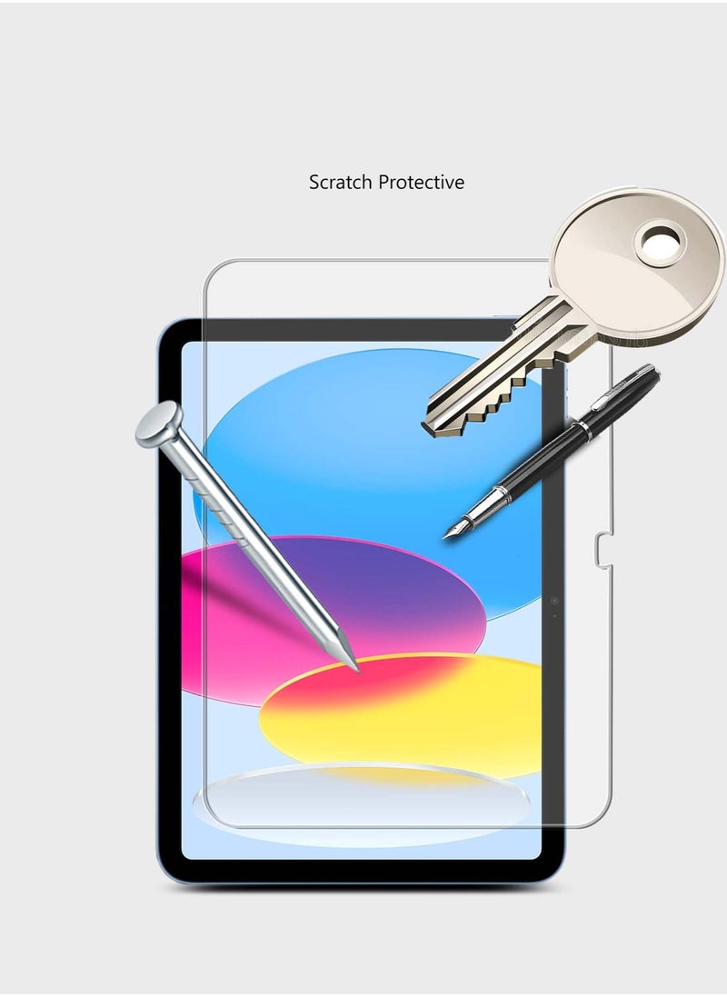 OMAKER - HD Tempered Glass Screen Protector For Apple iPad 10 2022 10th Generation 10.9 Inch - Anti Reflection Anti Bubbles 9H Hardness 0.33 mm Rounded Edges Easy Installation - Image 1