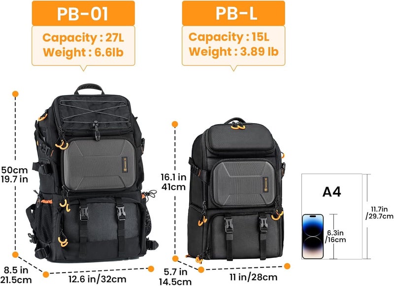 TARION Camera Backpack, Waterproof Photo Backpack DSLR Backpack Camera Bag for DSLR Cameras Digital - Image 2