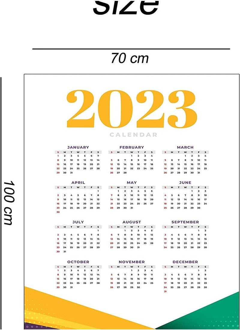 Generic - The 2023 yearly wall calendar printed on high-quality paper with a large size of 100×70 cm - Image 1