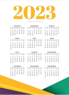 The 2023 yearly wall calendar printed on high-quality paper with a large size of 100×70 cm
